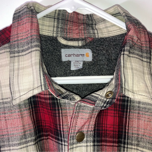 Brand New Carhartt Heavyweight Sherpa Lined Plaid Flannel - Picture 2 of 8